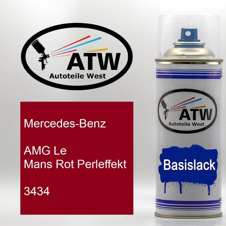 Mercedes-Benz, AMG Le Mans Rot Perleffekt, 3434: 400ml Sprühdose, von ATW Autoteile West.